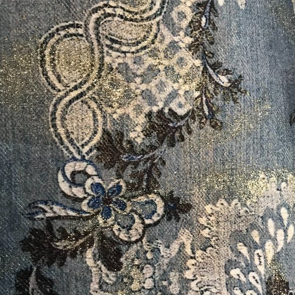 NWT J. Crew Collection Blue Wrap Pencil Skirt Floral Jacquard - Picture 5 of 15